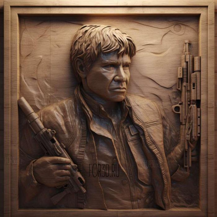 Han Solo 4 stl model for CNC